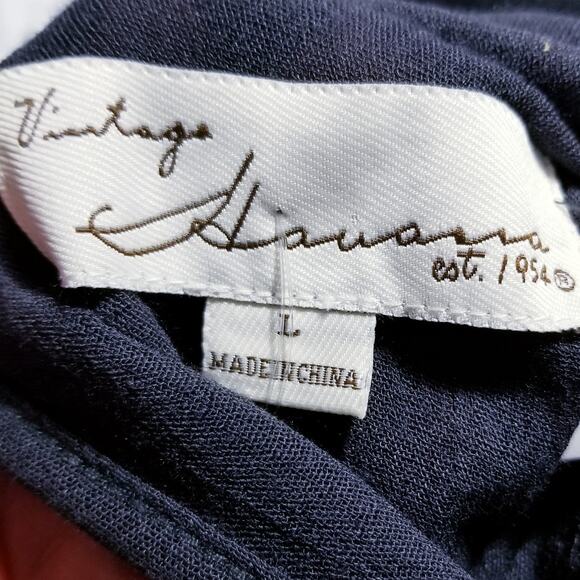 Vintage Havana Est 1954 Boho Blouse Embroidered V-Neck Keyhole #CC4619 Black - L - Picture 7 of 9